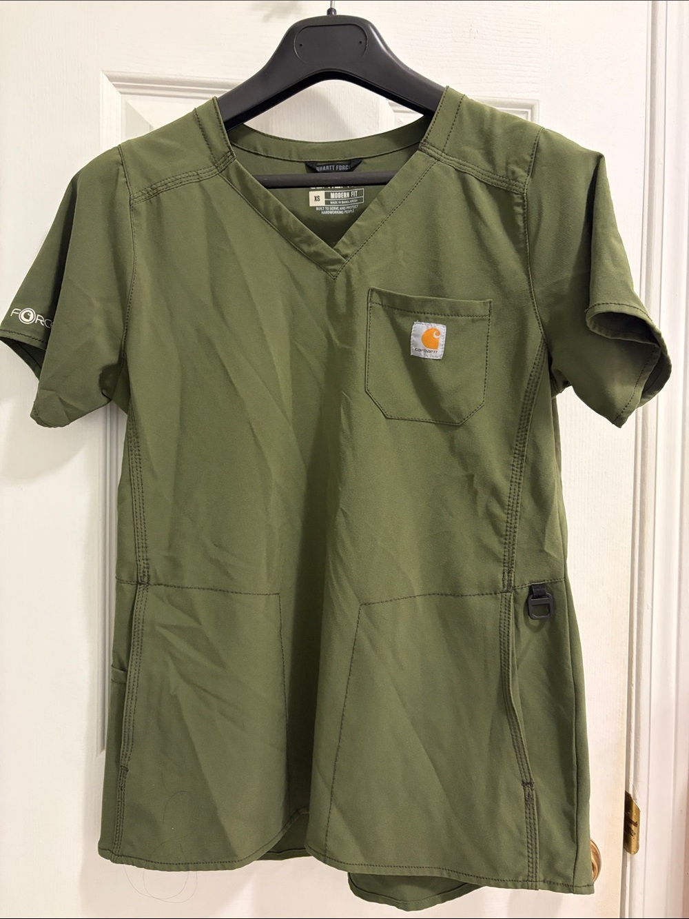 Carhartt Army Green Scrub Top